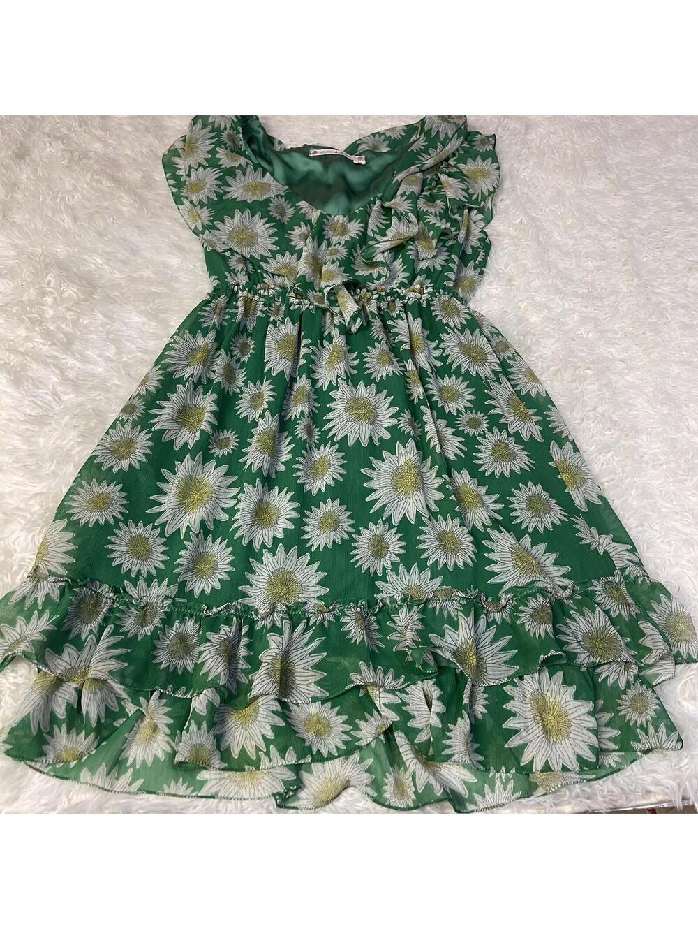Chelsea & Violet Womens Dress Floral Size L Ruffles